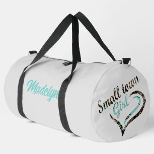 Bolso De Deporte Grande Chica personalizado de pueblo pequeño