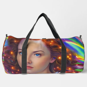 Bolso De Deporte Grande Chica soñado con luces arcoiris