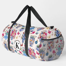 Bolso De Deporte Grande Chinoiserie Floral Monogram Weekender Travel Bag