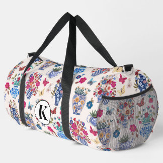 Bolso De Deporte Grande Chinoiserie Floral Monogram Weekender Travel Bag