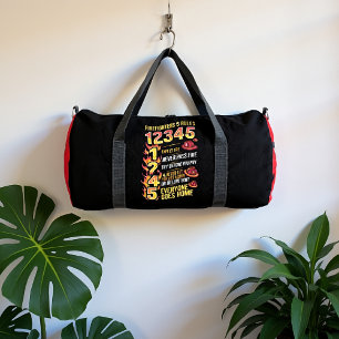 Bolso De Deporte Grande Cinco Reglas de Bomberos para la Vida