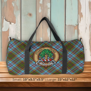 Bolso De Deporte Grande Clan Anderson Escudo sobre Tartán