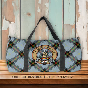 Bolso De Deporte Grande Clan Bell Escudo sobre Tartán