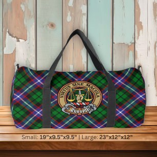 Bolso De Deporte Grande Clan Russell Cresta sobre Tartán
