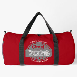 Bolso De Deporte Grande Clase de Graduado Vintage YY Nombre Rojo
