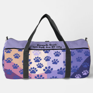 Bolso De Deporte Grande Clásico estampado de pata negra Monograma blanco P