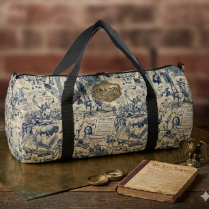 Bolso De Deporte Grande Collage de Historia Americana Vintage USA 250 ID13