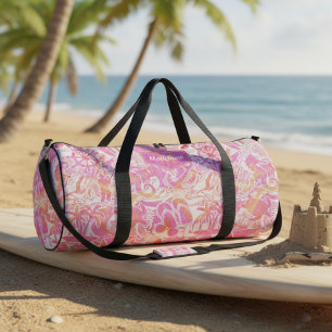 Bolso De Deporte Grande Collage Náutico de Playa Rosa Fucsia ID840