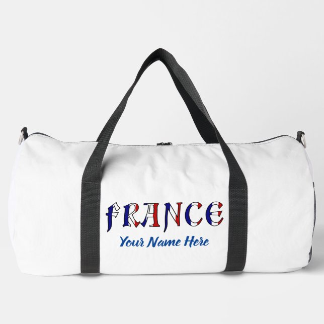 Bolso De Deporte Grande Colores de bandera franceses de Francia personaliz (Anverso)