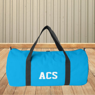 Bolso De Deporte Grande Colores y letras escolares de cielo azul y blanco