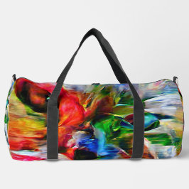 Bolso De Deporte Grande Colorida abstracción de arte de gatos expresionist