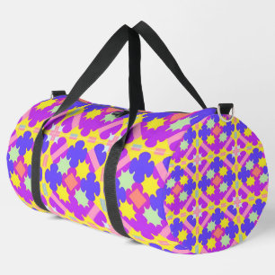 Bolso De Deporte Grande 🎨 Colorido Abstracto Geométrico Para Estilo de Vi