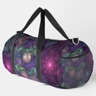 Bolso De Deporte Grande Colorido Glittering Moderno Resumen Arte Fractal