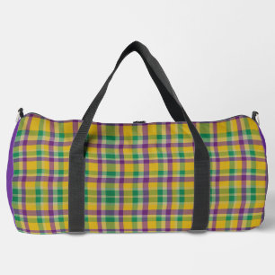Bolso De Deporte Grande Colorido Mardi Gras gingham con estampado
