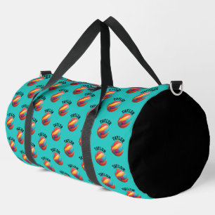 Bolso De Deporte Grande Colorido Nombre de Deporte de Baloncesto Turquesa