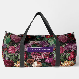 Bolso De Deporte Grande Colorido vintage Floral monogramado estampado