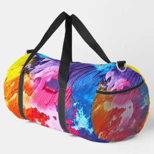 Bolso De Deporte Grande Colorido y moderno Resumen Pintar todo sobre-impri