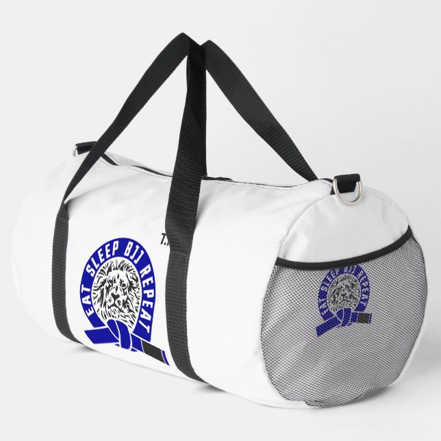 Bolso De Deporte Grande Coma Sleep BJJ Repeat - Blue Belt "Personalizable" (Esquina derecha)
