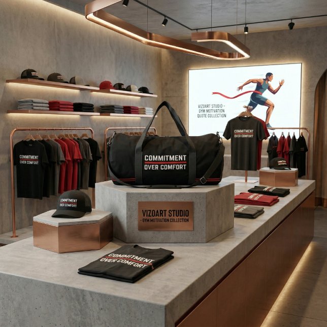 Bolso De Deporte Grande Commitment Over Comfort Gym Duffel Bag (Not just a bag. A mindset. Commitment over comfort.)