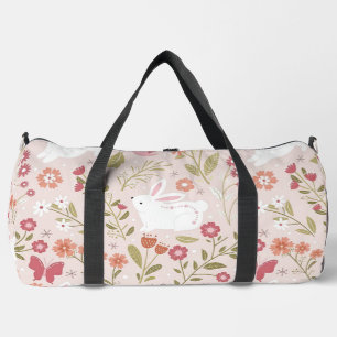 Bolso De Deporte Grande Conejito y Botánicas Dulce Cottagecore