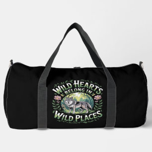 Bolso De Deporte Grande Corazones Salvajes Pertenecen a Lugares Salvajes