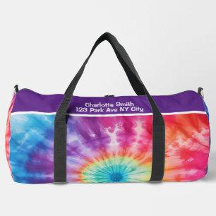 Bolso De Deporte Grande Corbata de siete colores personalizada con monogra