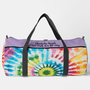 Bolso De Deporte Grande Corbata de teñido circular personalizada con monog