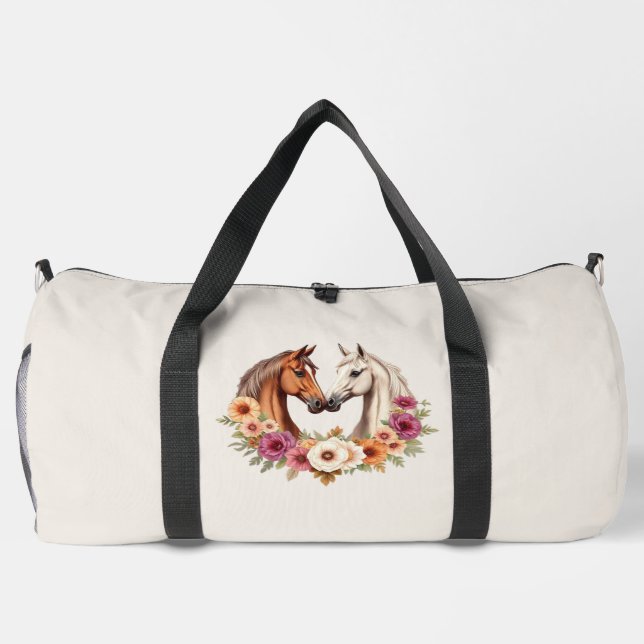 Bolso De Deporte Grande Country Western Horses (Reverso)