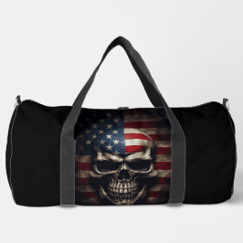Bolso De Deporte Grande Cráneo de Bandera Americana