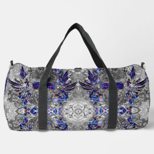 Bolso De Deporte Grande Cráneo de neón colorido blanco negro lindo