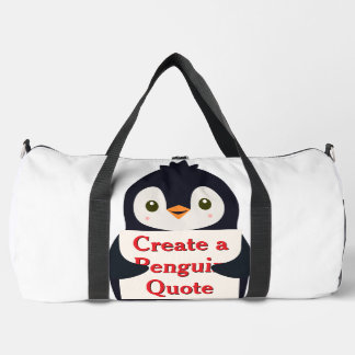 Bolso De Deporte Grande Create a Penguin Quote
