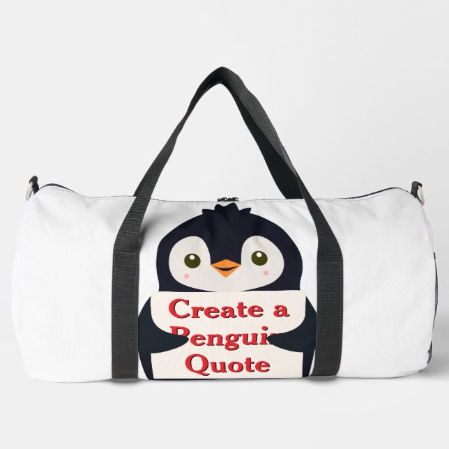 Bolso De Deporte Grande Create a Penguin Quote (Anverso)