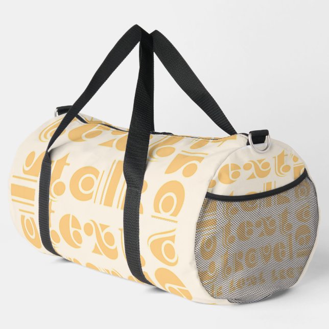 Bolso De Deporte Grande Crema de viaje de texto de llamadas (Esquina derecha)