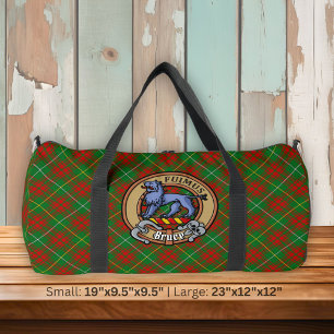 Bolso De Deporte Grande Crest de Clan Bruce sobre tartán de caza