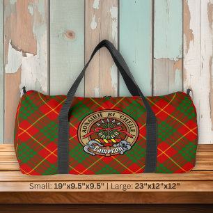 Bolso De Deporte Grande Crest del Clan Cameron sobre tartán