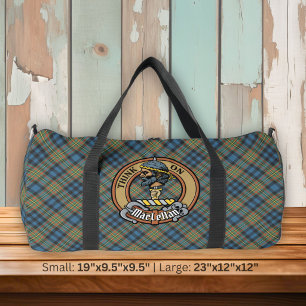 Bolso De Deporte Grande Crest del Clan MacLellan sobre antiguo tartán