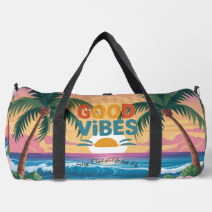 Bolso De Deporte Grande Cuaderno tropical de ondas de verano