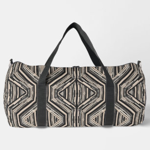 Bolso De Deporte Grande Cuadrados y diamantes de rayas modernas de Trellis