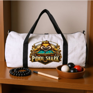 Bolso De Deporte Grande Cue Master: Logo Tiburón de Billar