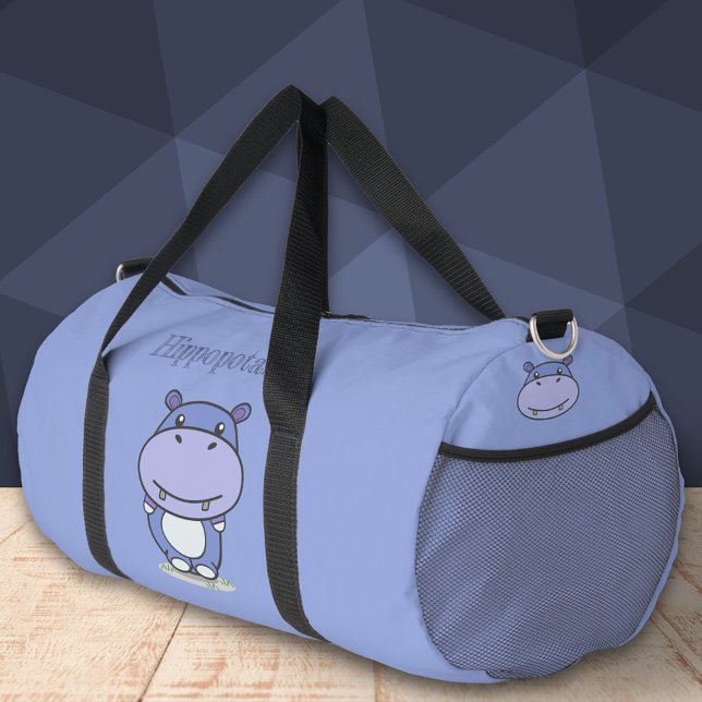 Bolso De Deporte Grande Cute Hippo (Cute Hippo Duffle Bag)
