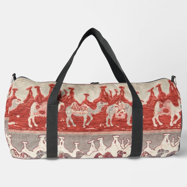 Bolso De Deporte Grande Desert Camels Caravan Art (Anverso)
