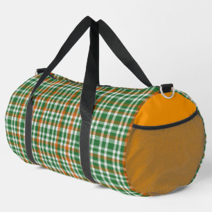 Bolso De Deporte Grande día de San Patricio bandera de Irlanda gingham col
