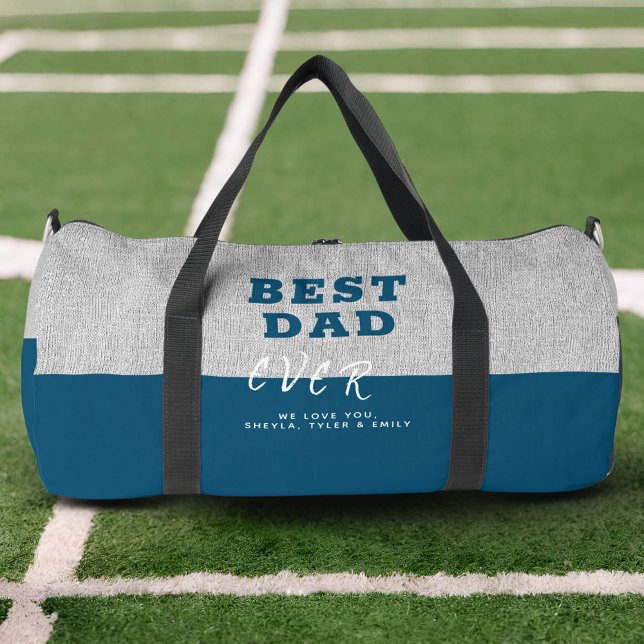 Bolso De Deporte Grande Día del Mejor Papá Azul Moderno (Subido por el creador)
