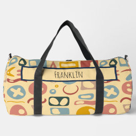 Bolso De Deporte Grande Dibujo abstracto I Nombre personalizado