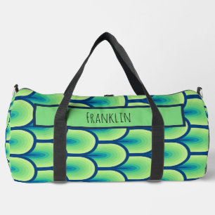 Bolso De Deporte Grande Dibujo abstracto I Nombre personalizado