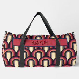 Bolso De Deporte Grande Dibujo abstracto I Nombre personalizado