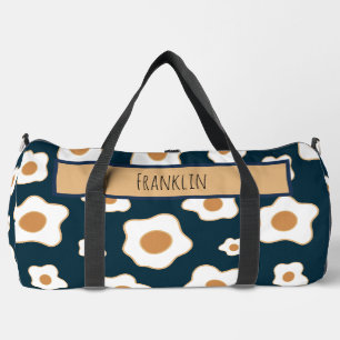 Bolso De Deporte Grande Dibujo de huevo I Nombre personalizado
