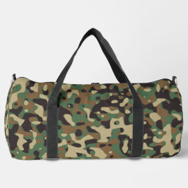 Bolso De Deporte Grande Digital Woodland Military Camouflage Pattern