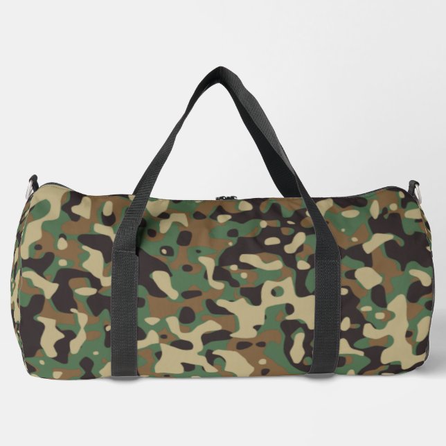 Bolso De Deporte Grande Digital Woodland Military Camouflage Pattern (Anverso)
