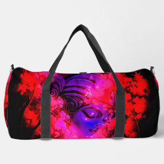 Bolso De Deporte Grande Diosa de neón en bosque encantado